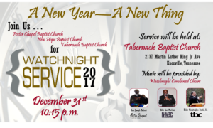 Watch Night Service 2017-2018